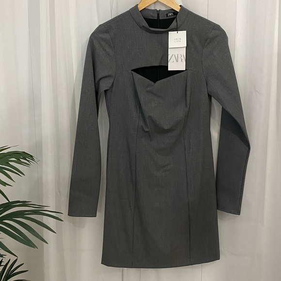 ✨NWT | Zara | Cut out houndstooth dress - Picture 3 of 7